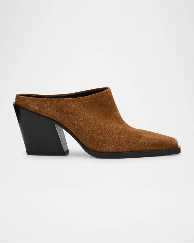 Joni Suede Western Mules